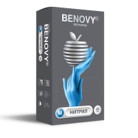 ПЕРЧАТКИ BENOVY НИТР Текстурированные на пальцах однокр хлор (пара) M №50