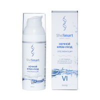 SHESMART Крем-уход ночной отбеливающий с петидами витамином е витамином а и ниацинамидом 50мл