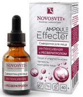 НОВОСВИТ AMPOULE EFFECTER Сыворотка для лица Интенсивная Ресвератрол 25мл