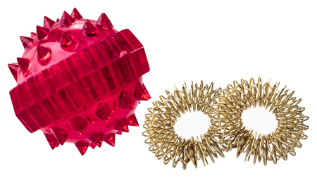 МАССАЖЕР ШАРИК с 2-мя кольцами