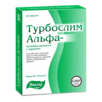 Турбослим альфалипоевая к-та и L-карнитин таб. 0,55г N60