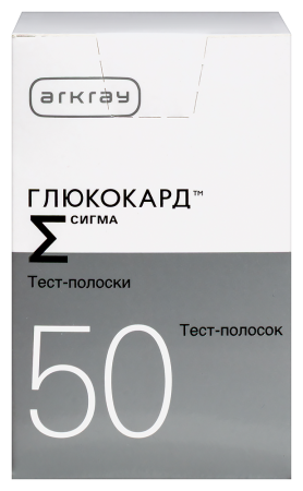 ТЕСТ-ПОЛОСКИ к глюкометру ГЛЮКОКАРД N50