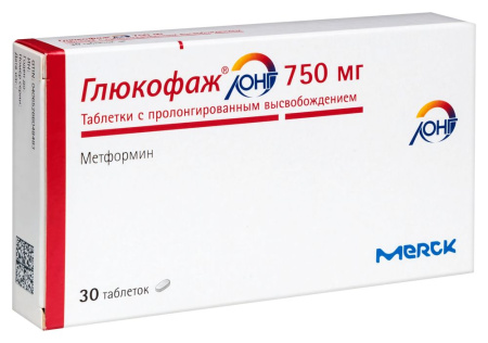 ГЛЮКОФАЖ ЛОНГ таб 750мг N30