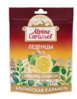 ALPINE CARAMEL альпийская карамель леденцы (имбирь-лимон) 75г