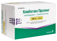 КОМБОГЛИЗ ПРОЛОНГ 1000 МГ + 2,5 МГ N56 ТАБЛ МОДИФ ВЫСВОБ П/ПЛЕН/ОБОЛОЧ