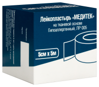 ПЛАСТЫРЬ МЕДИТЕК катушка 5х500см (ткан)