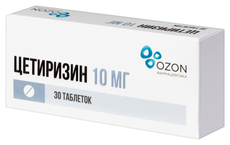 ЦЕТИРИЗИН таб 10мг N30  Озон