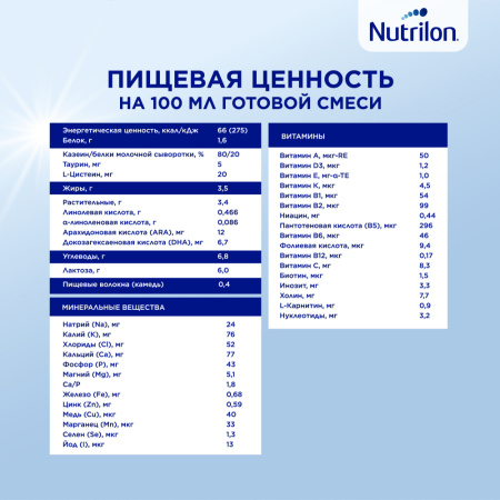 NUTRILON АНТИРЕФЛЮКС С НУКЛЕОТИДАМИ СУХАЯ СМЕСЬ ДЕТСКАЯ 400,0 /АКЦИЯ за 1 шт./