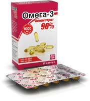ОМЕГА-3 КОНЦЕНТРАТ 90% N30 КАПС МАССОЙ 1500МГ