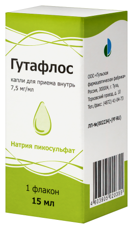 ГУТАФЛОС капли д/пр внутрь 7,5мг/мл 15мл №1