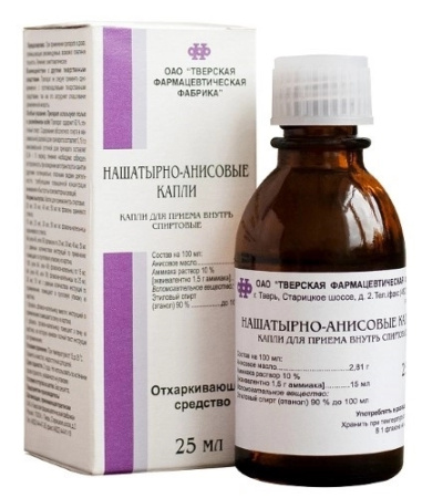 НАШАТЫРНО-АНИСОВЫЕ капли 25мл  Тверская ФФ
