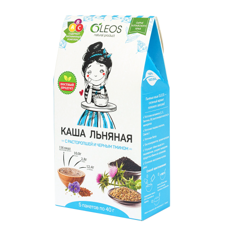 КАША ОЛЕОС Льняная (расторопша-черный тмин) 200г