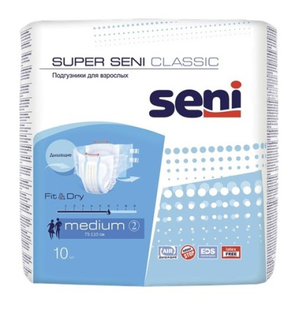 СЕНИ SUPER CLASSIC подгузники M N10