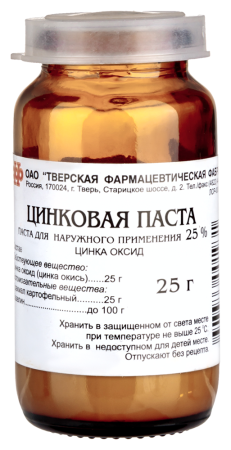 ЦИНКОВАЯ паста 25г  Тверская ФФ