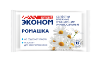 САЛФЕТКИ влаж SMART ЭКОНОМ №15 Ромашка