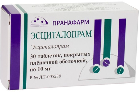 ЭСЦИТАЛОПРАМ таб 10мг N30  Пранафарм