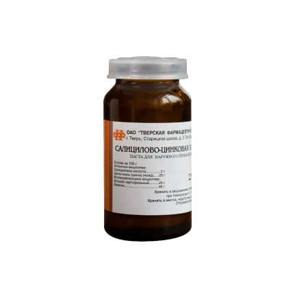САЛИЦИЛОВО-ЦИНКОВАЯ паста 25г  Тверская ФФ