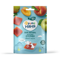 ФРУТОНЯНЯ ФРУКТОВЫЕ КУСОЧКИ Яблоко/Персик 53г