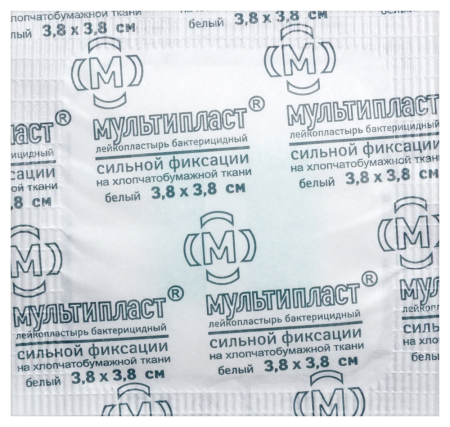 ПЛАСТЫРЬ МУЛЬТИПЛАСТ бакт 3.8х3.8см N1