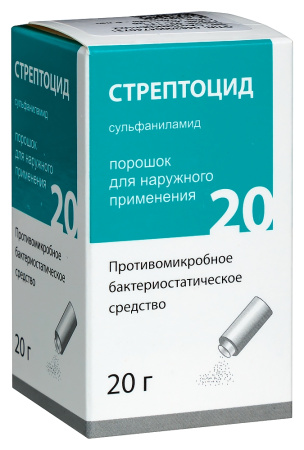 СТРЕПТОЦИД пор 20г  Лекарь (банка с дозатором)
