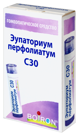 ЭУПАТОРИУМ ПЕРФОЛИАТУМ С30 гомеопат монокомп препарат растит происхожд 4,0 гранулы гомеопат