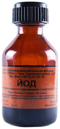 ЙОД р-р 5% 25мл  Тульская ФФ