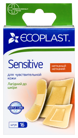 ПЛАСТЫРЬ ECOPLAST Набор Нетканный Sensitive №16