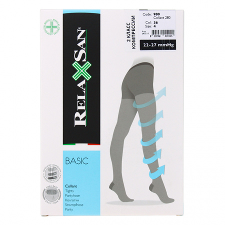 РЕЛАКСАН 980 Колготки Basic K2 280den №4 (тел)