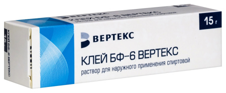 КЛЕЙ БФ-6 ВЕРТЕКС 15,0 Р-Р Д/НАРУЖ ПРИМ СПИРТОВОЙ