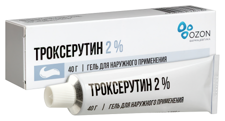 ТРОКСЕРУТИН гель 2% 40г  ОЗОН
