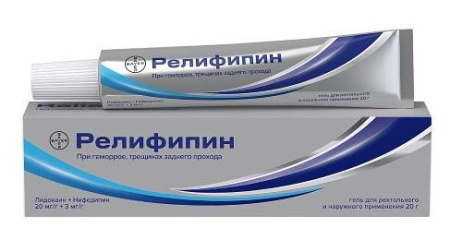 Релифипин гель д/рект и наруж прим 20 мг/г +3 мг/г 20 г х1