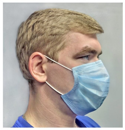 МАСКА МЕДИЦ ФАРМ-ГЛОБАЛ 3-сл на резинке N100