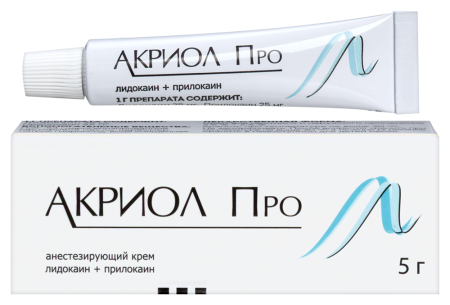 Акриол про крем д/местн. и наруж прим. 2,5%+2,5% 5г N1