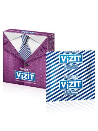 ПРЕЗЕРВАТИВЫ ВИЗИТ Ribbed N3 #
