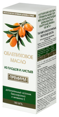 ОБЛЕПИХОВОЕ МАСЛО АЛТАЙСКИЙ НЕКТАР ПРЕМИУМ 180мг 50мл