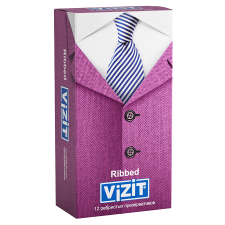 ПРЕЗЕРВАТИВЫ ВИЗИТ Ribbed N12 # М