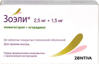 ЗОЭЛИ 2,5 МГ + 1,5 МГ N84 ТАБЛ П/ПЛЕН/ОБОЛОЧ