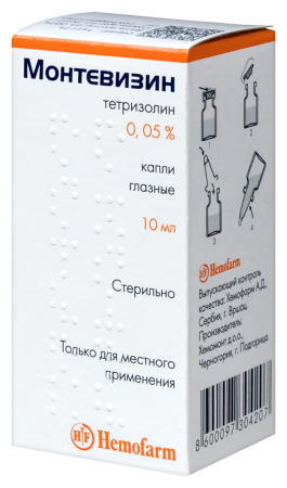 МОНТЕВИЗИН кап гл 0.05% 10мл #