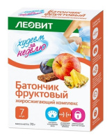 ЛЕОВИТ ХУДЕЕМ ЗА НЕДЕЛЮ БАТОНЧИК ФРУКТОВЫЙ ЖИРОCЖИГАЮЩИЙ КОМПЛЕКС N7 ПАК