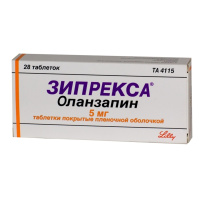 ЗИПРЕКСА 5 МГ N28 ТАБЛ П/ПЛЕН/ОБОЛОЧ