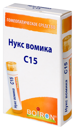НУКС ВОМИКА C15 ГОМЕОПАТ МОНОКОМП ПРЕПАРАТ РАСТИТ ПРОИСХОЖД 4,0 ГРАНУЛЫ ГОМЕОПАТ