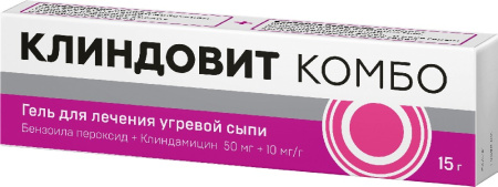 КЛИНДОВИТ КОМБО гель д/наруж прим 50 мг +10 мг/г туба 15 г №1