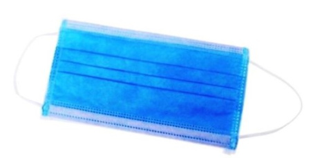 МАСКА МЕДИЦ ГЕКСА 3-х слойная на резинке №100 (синяя)