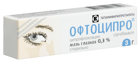 ОФТОЦИПРО мазь гл 0,3% 3г
