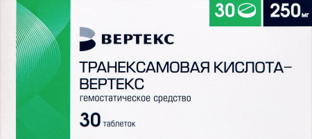ТРАНЕКСАМОВАЯ К-ТА-ВЕРТЕКС таб п п о 0,25 №30