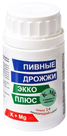 ДРОЖЖИ ПИВНЫЕ ЭККО таб №100 Кальий/магний