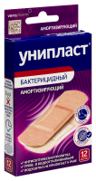 Лейкопластырей набор Унипласт бактерицидный амортизирующий х12