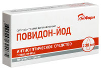 ПОВИДОН-ЙОД супп ваг 200мг N10 Южфарм
