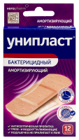 Лейкопластырей набор Унипласт бактерицидный амортизирующий х12
