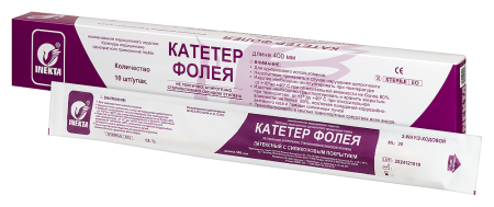 КАТЕТЕР ФОЛЕЯ INEKTA CH-16 2-х ходовой латекс-силикон CH16 30мл N10
